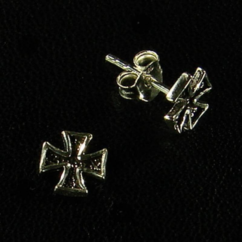 Silber Ohrstecker eisernes Kreuz