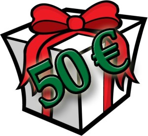 Carte cadeau, valeur 50€