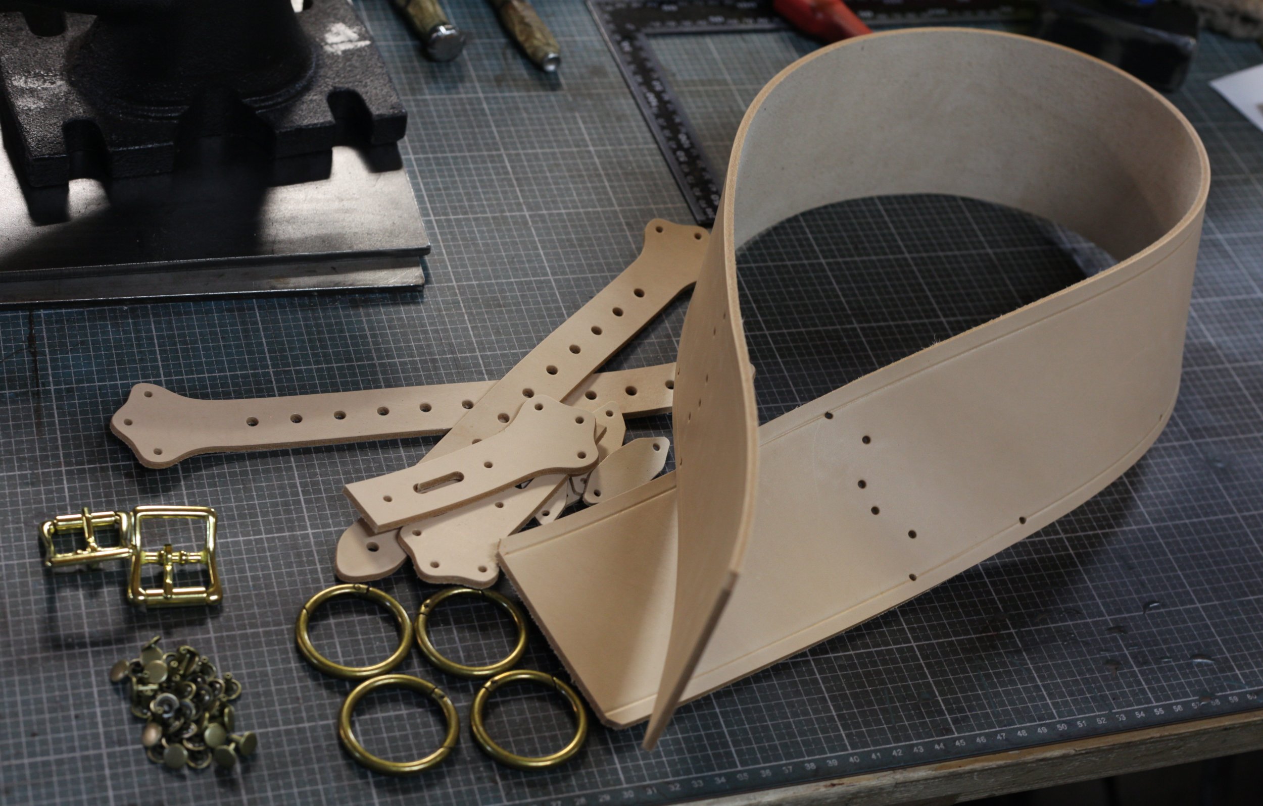 Bausatz für Breitgürtel 10cm mit Ringen