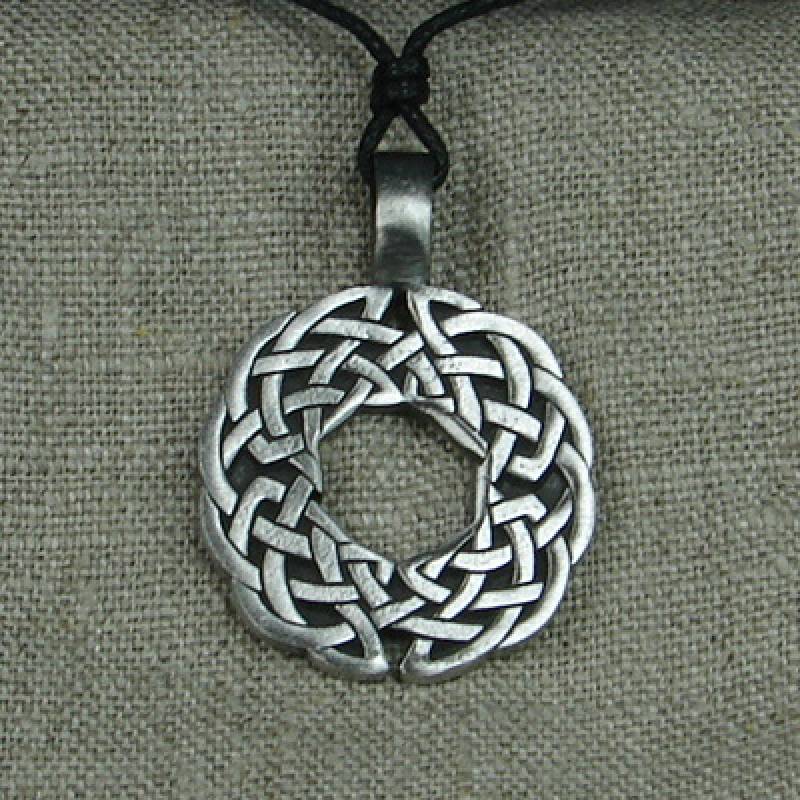 Zinnanhänger geflochtener Kreis