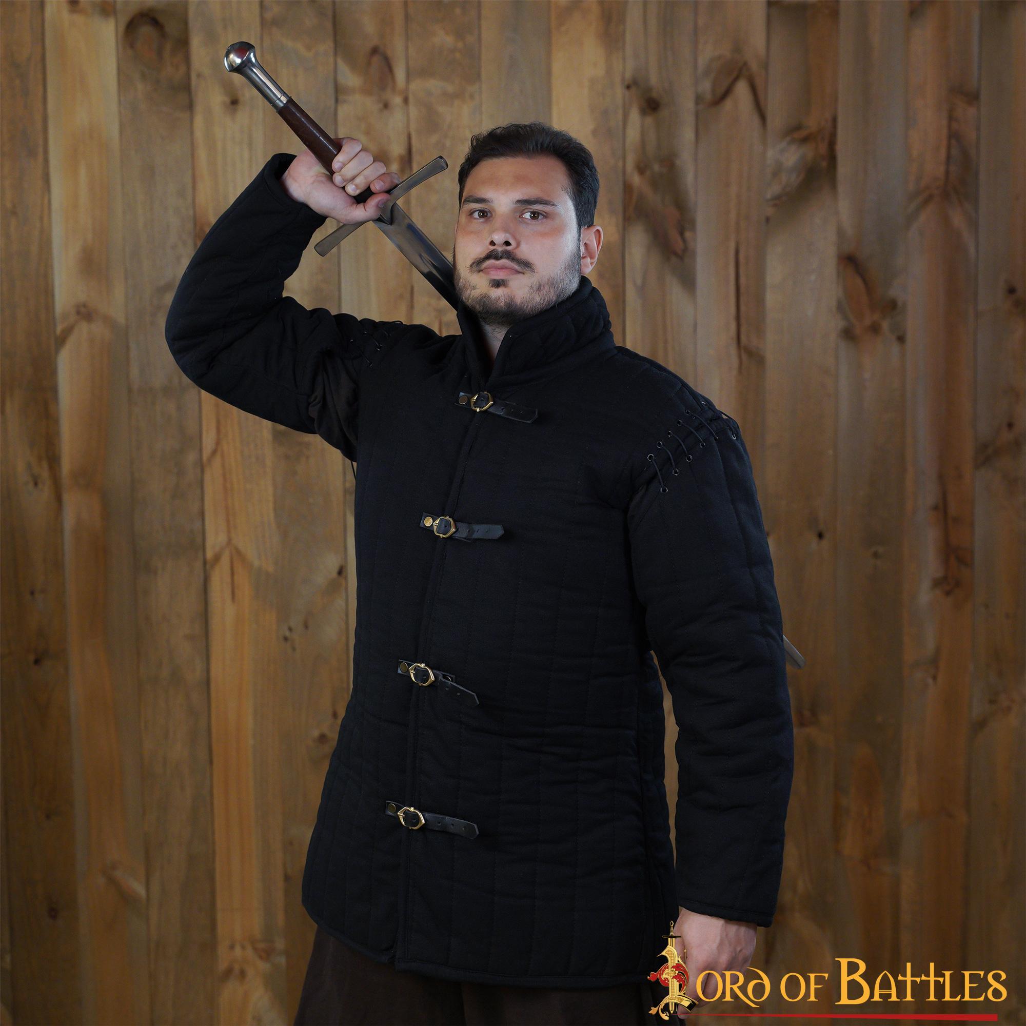 Schwarzer Mittelalterlicher Gambeson (Typ 1)