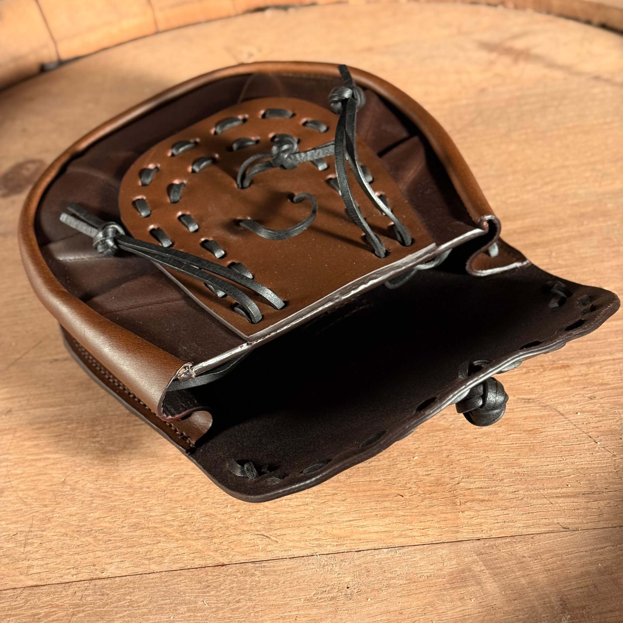 Schottischer Sporran, Ledergürteltasche, braun