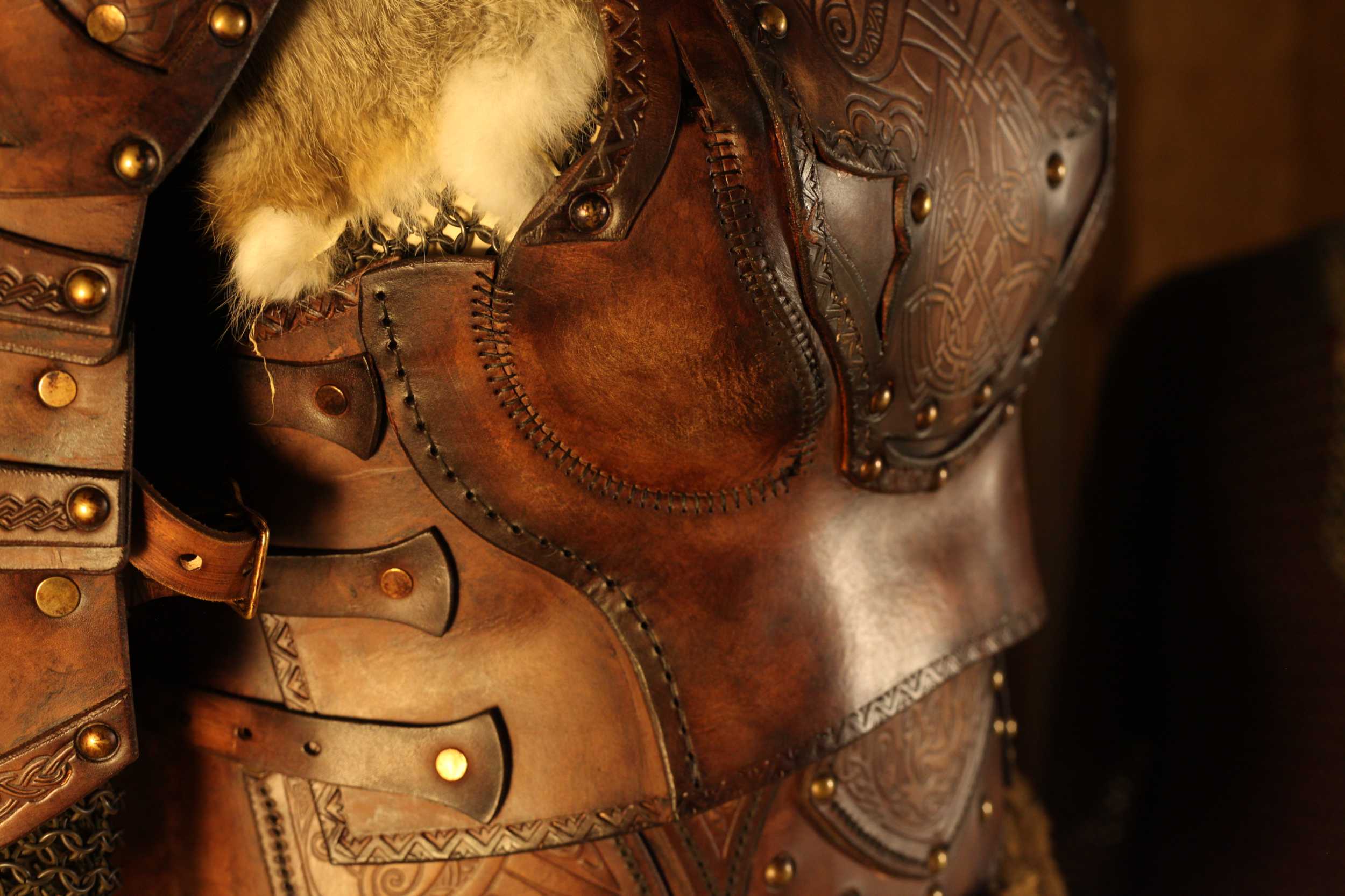 LARP Lederrüstung Komplettset Clanführerin