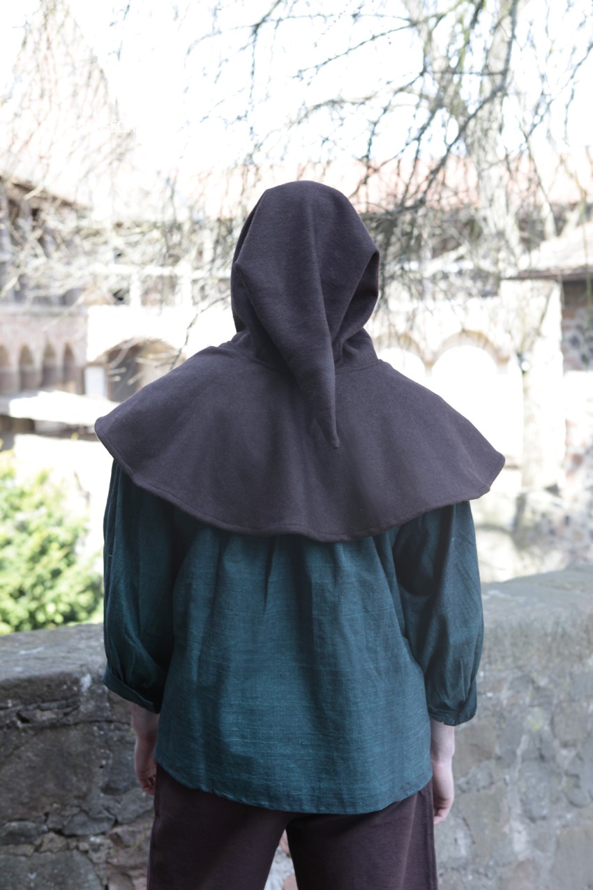 Woll-Gugel Cucullus Braun