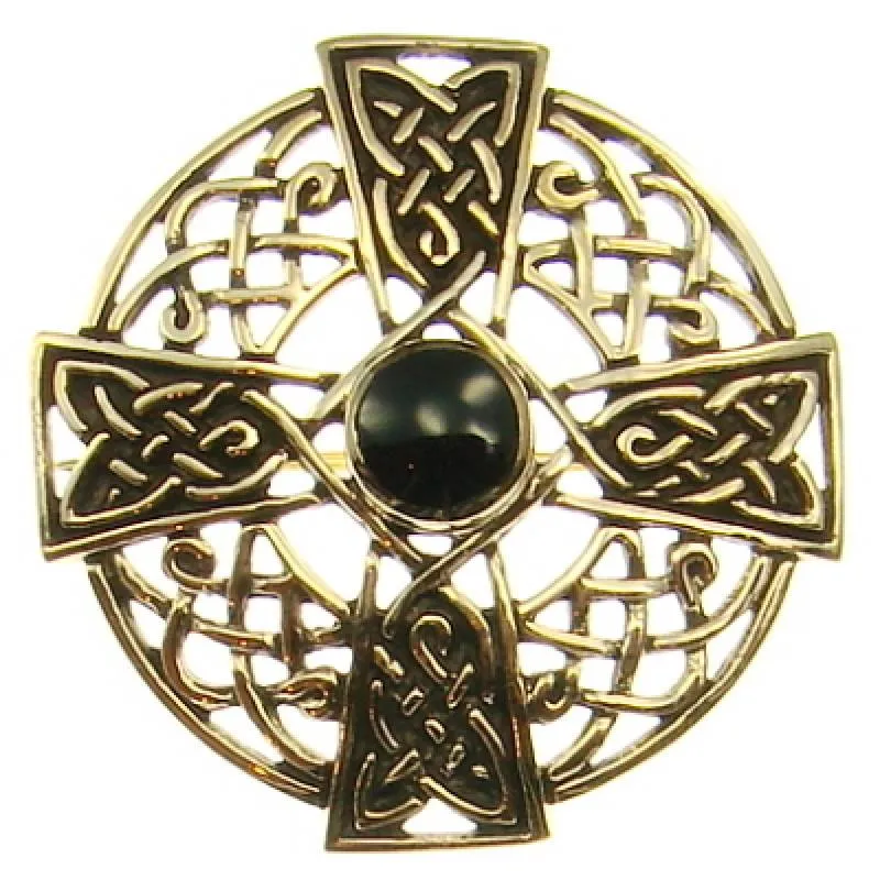 Bronze-Brosche keltisches Kreuz