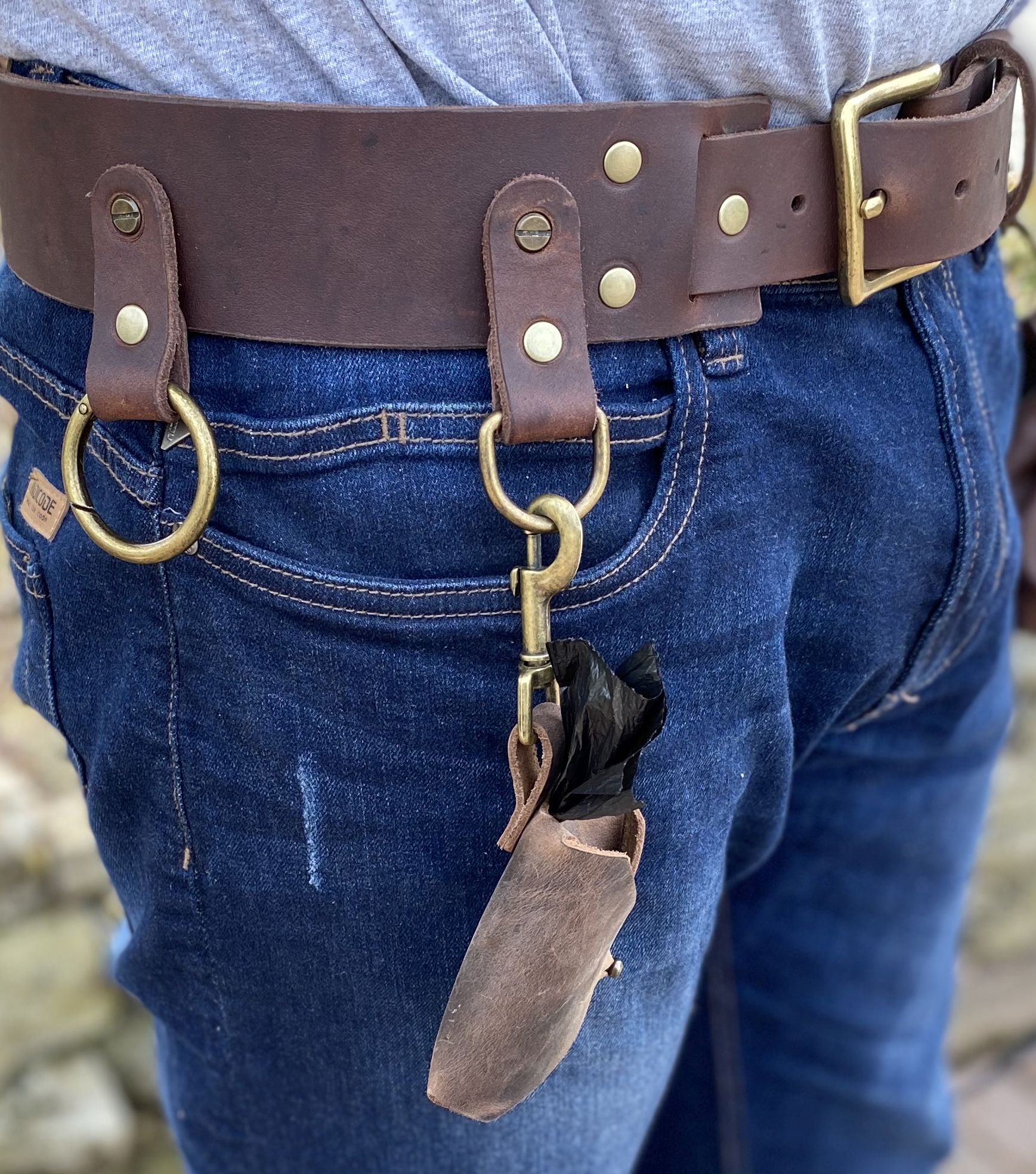 Gassigürtel - Canicross Gürtel aus Leder