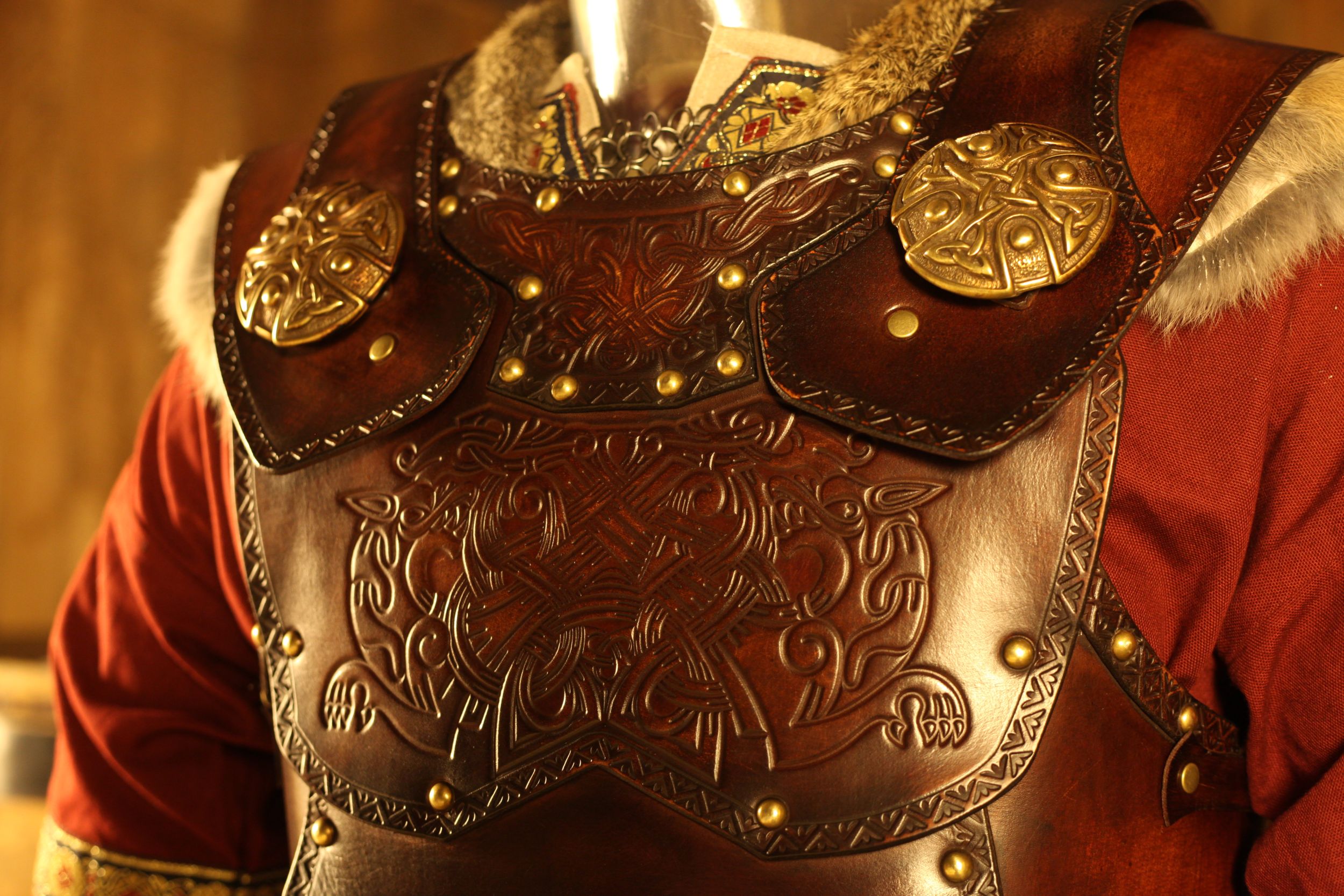 LARP Lederrüstung Tribesman Wolf