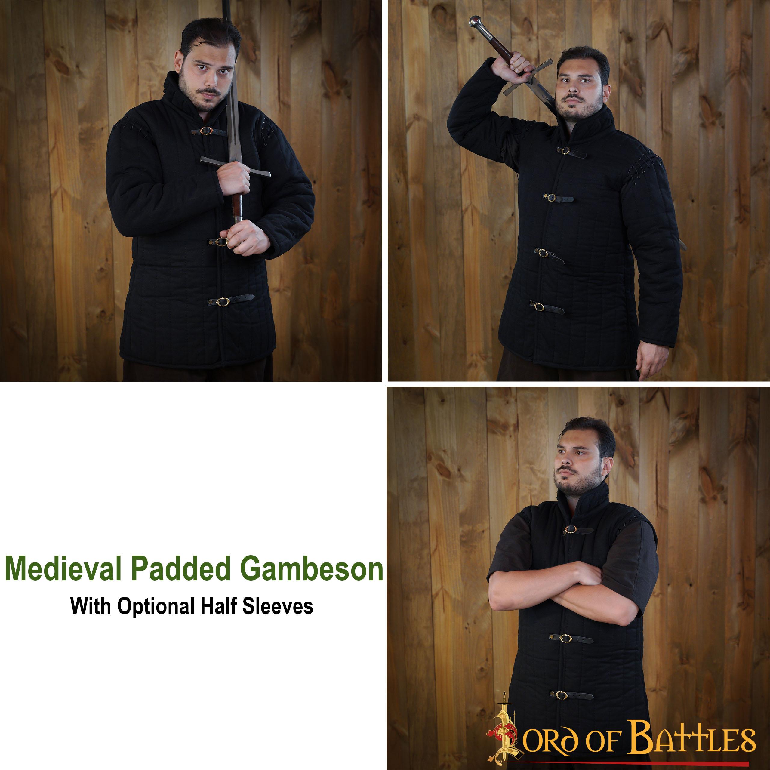 Schwarzer Mittelalterlicher Gambeson (Typ 1)