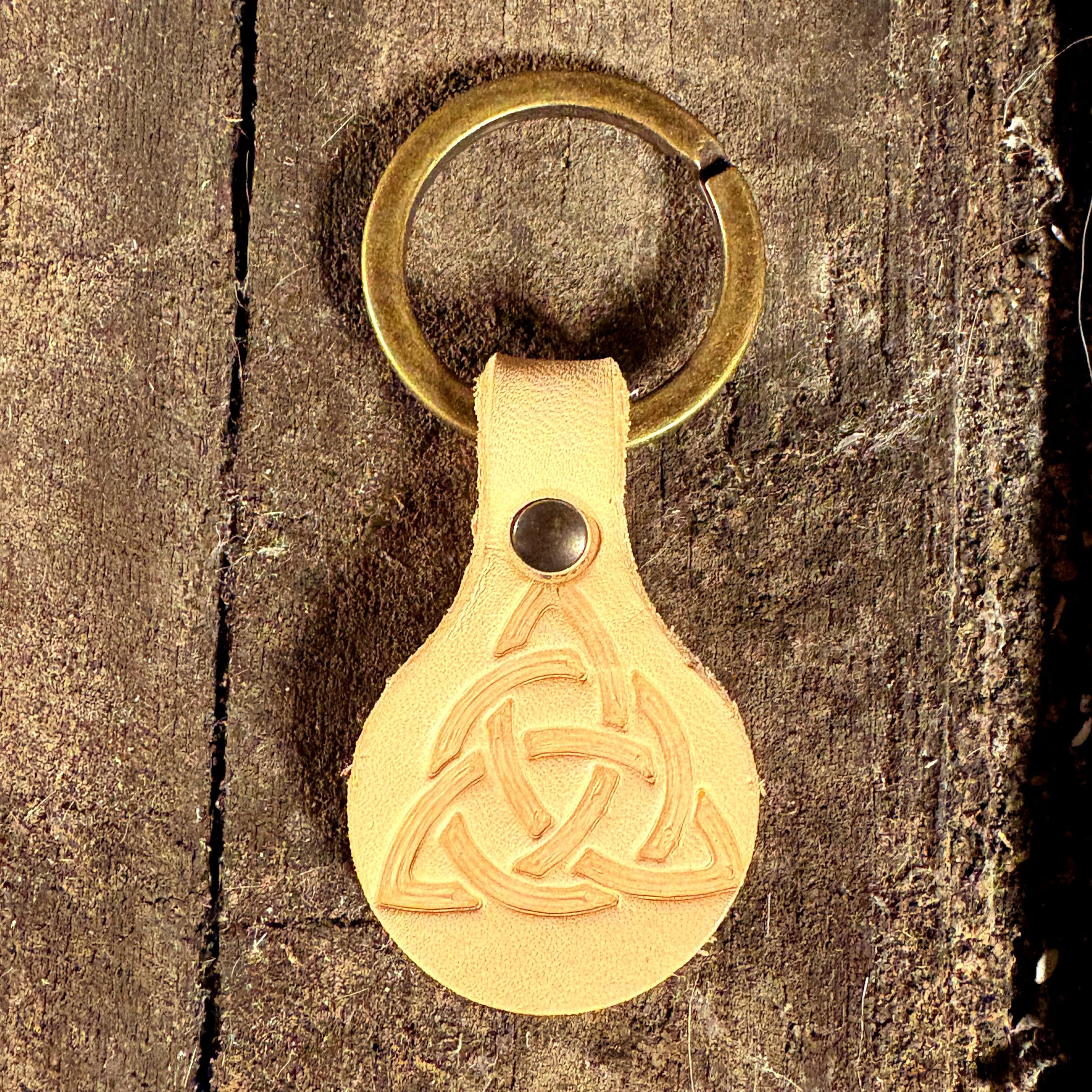 Schlüsselanhänger natur, Keltischer Knoten