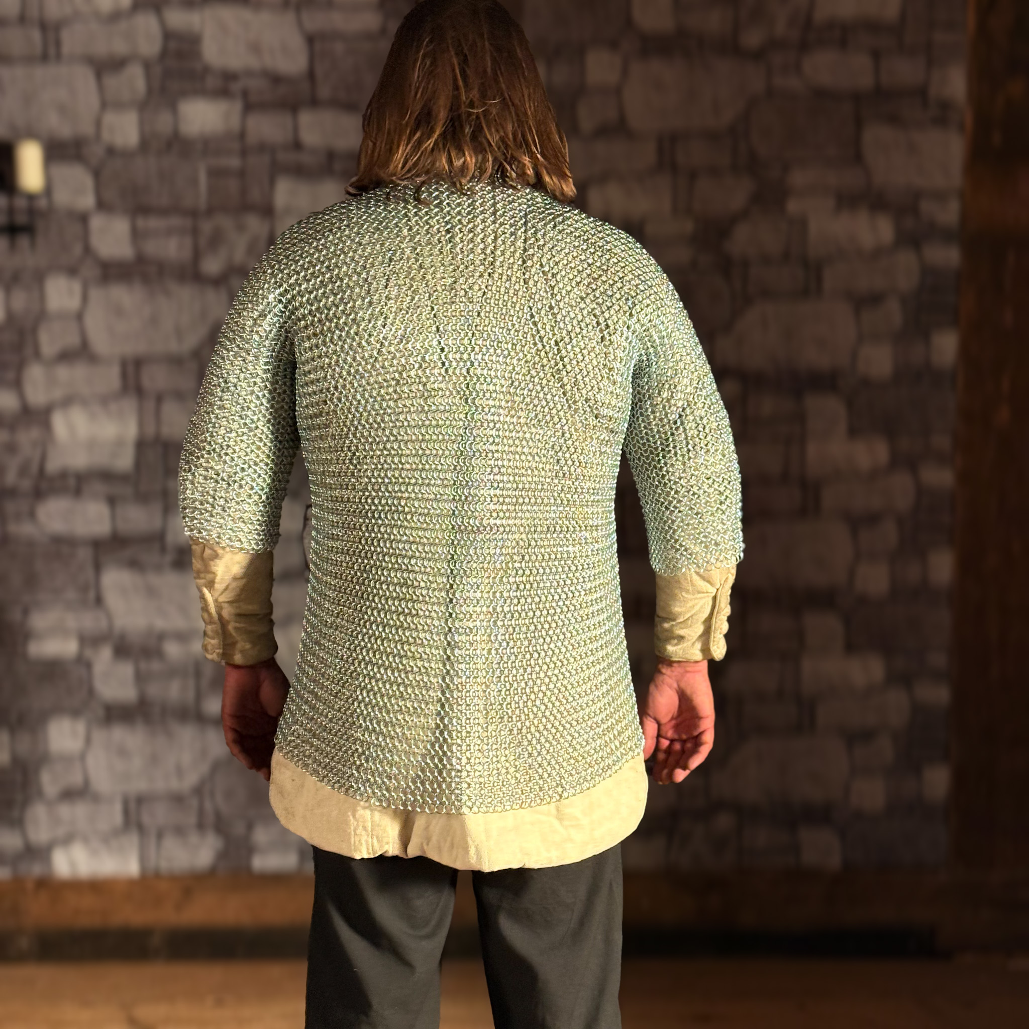 Kettenhemd Haubergeon Rundring 10mm, verzinkt