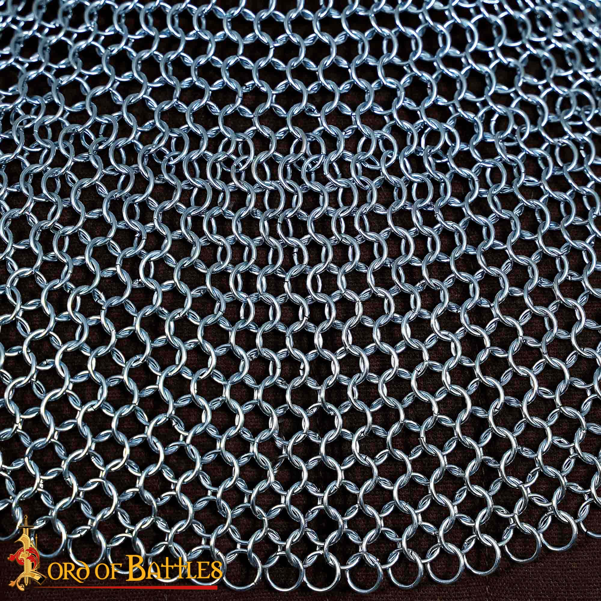 Kettenhaube, ID10, gebogene Ringe, verzinkt