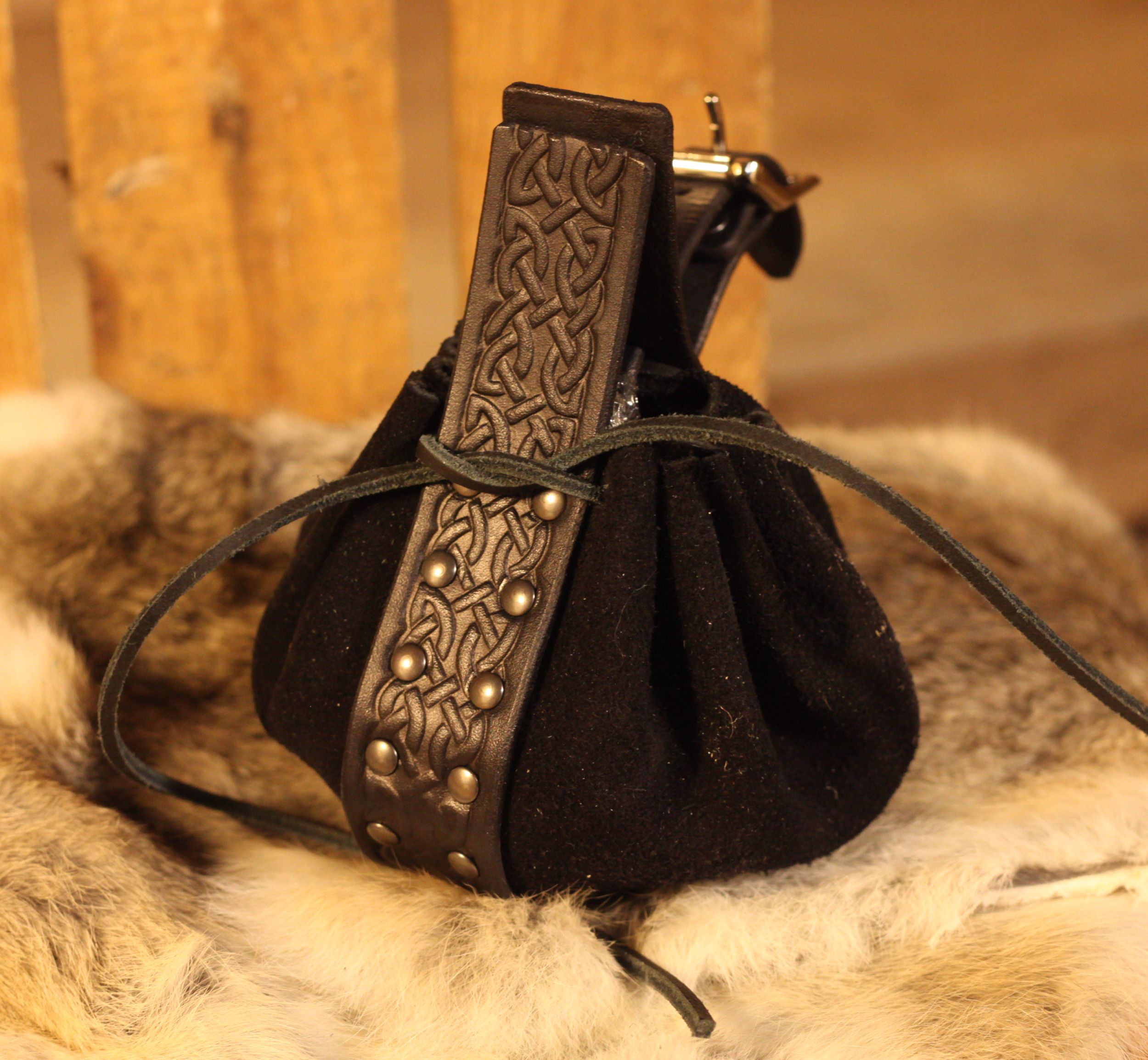 Edler Lederbeutel mit keltischem Muster
