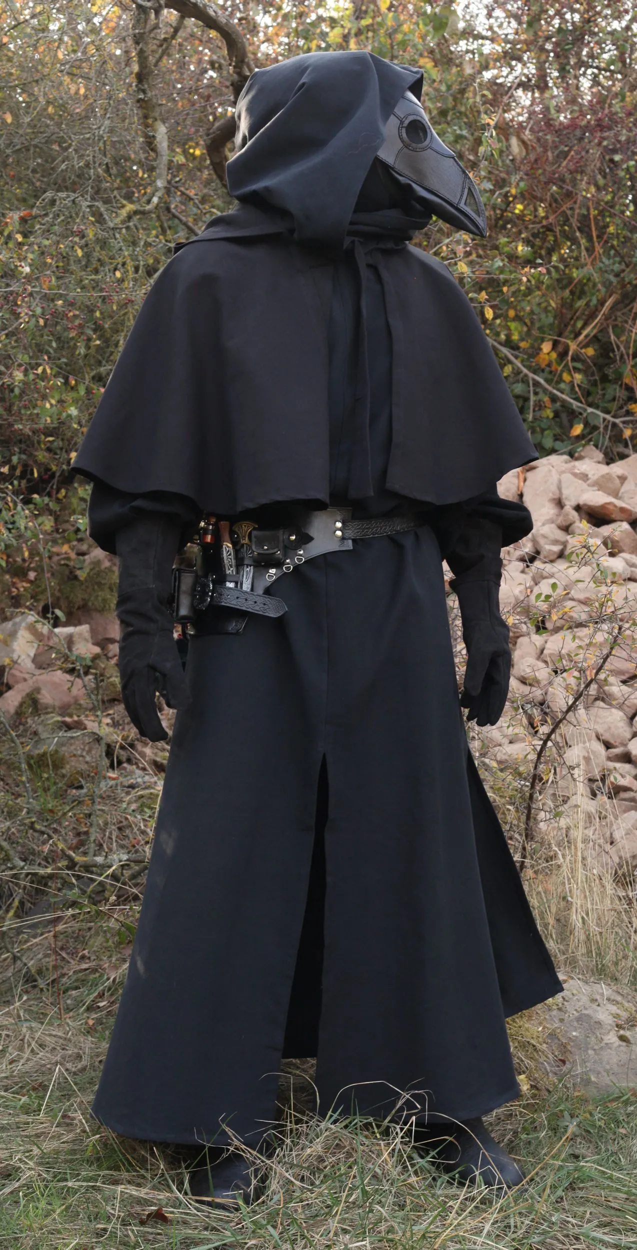 Maske Pestdoktor schwarz