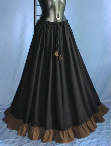 Mittelalterrock mit farbigem Saum