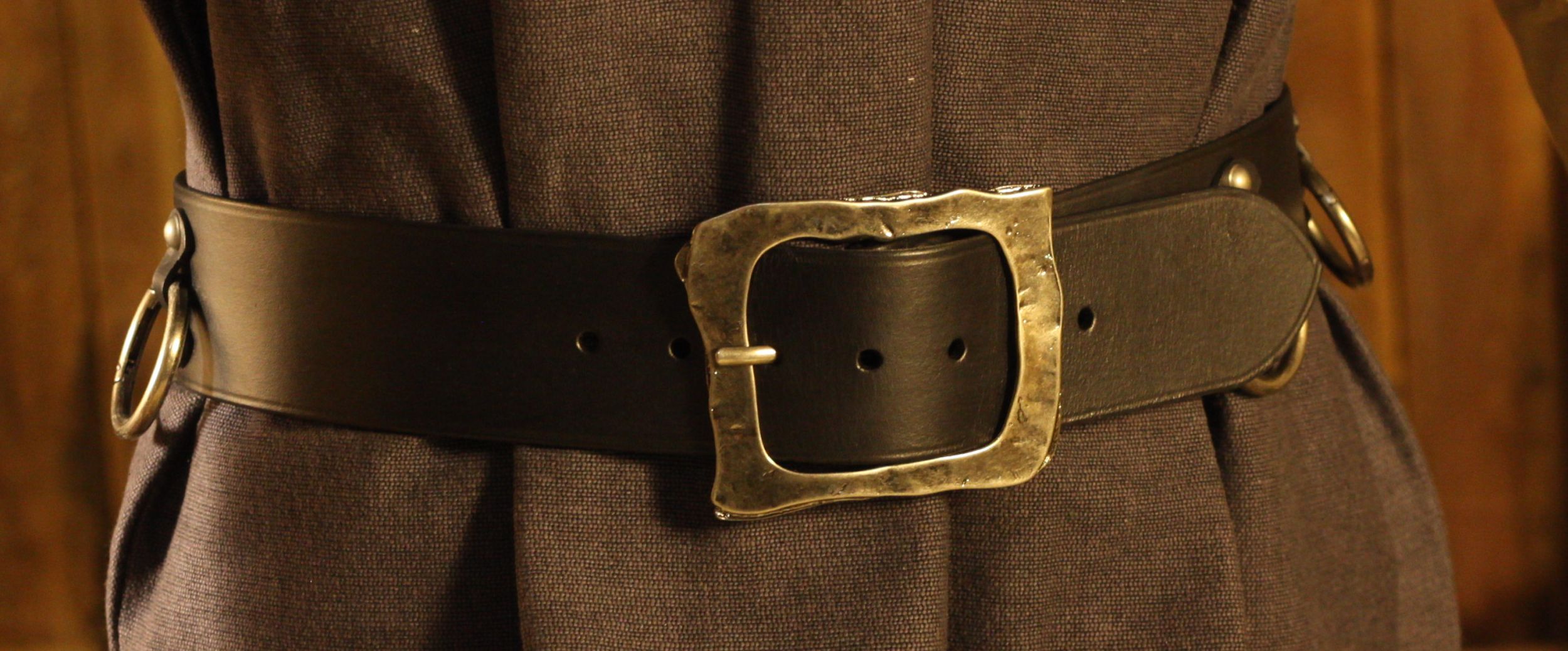 Ledergürtel 6cm Breite mit Ringen