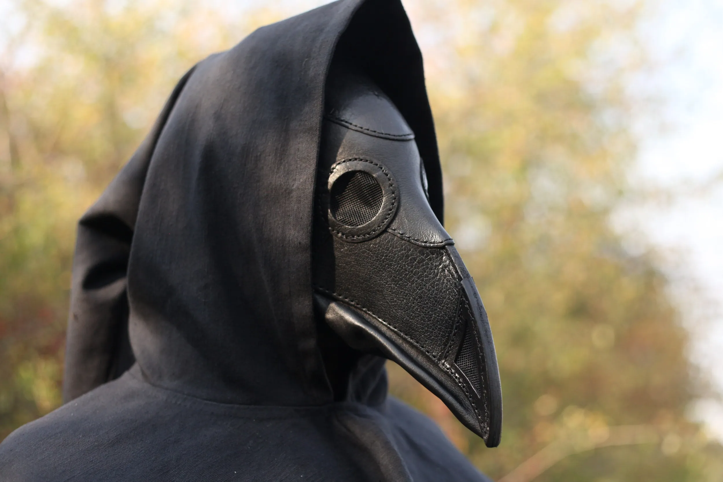 Maske Pestdoktor schwarz