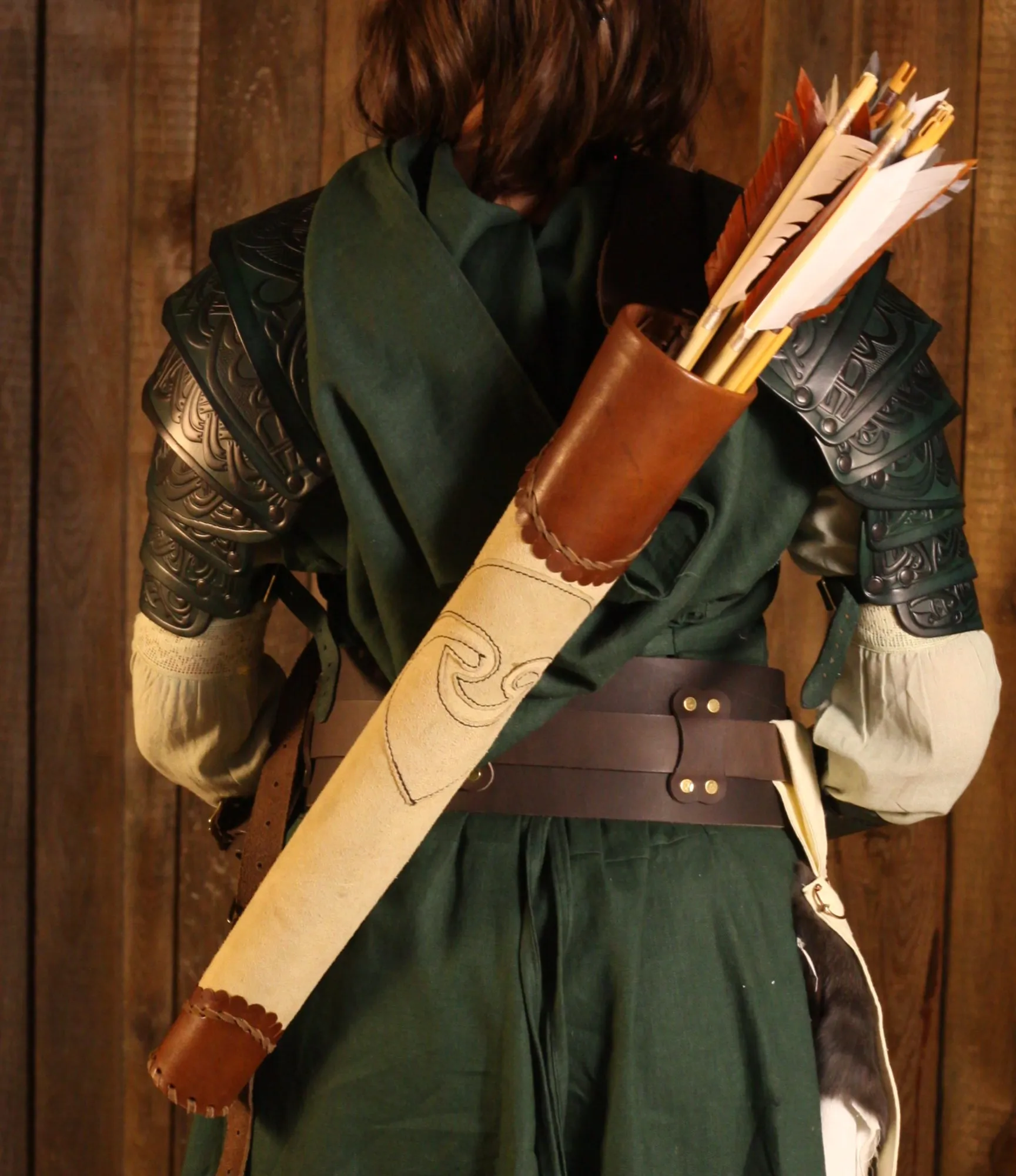 Köcher Archer Creme/braun