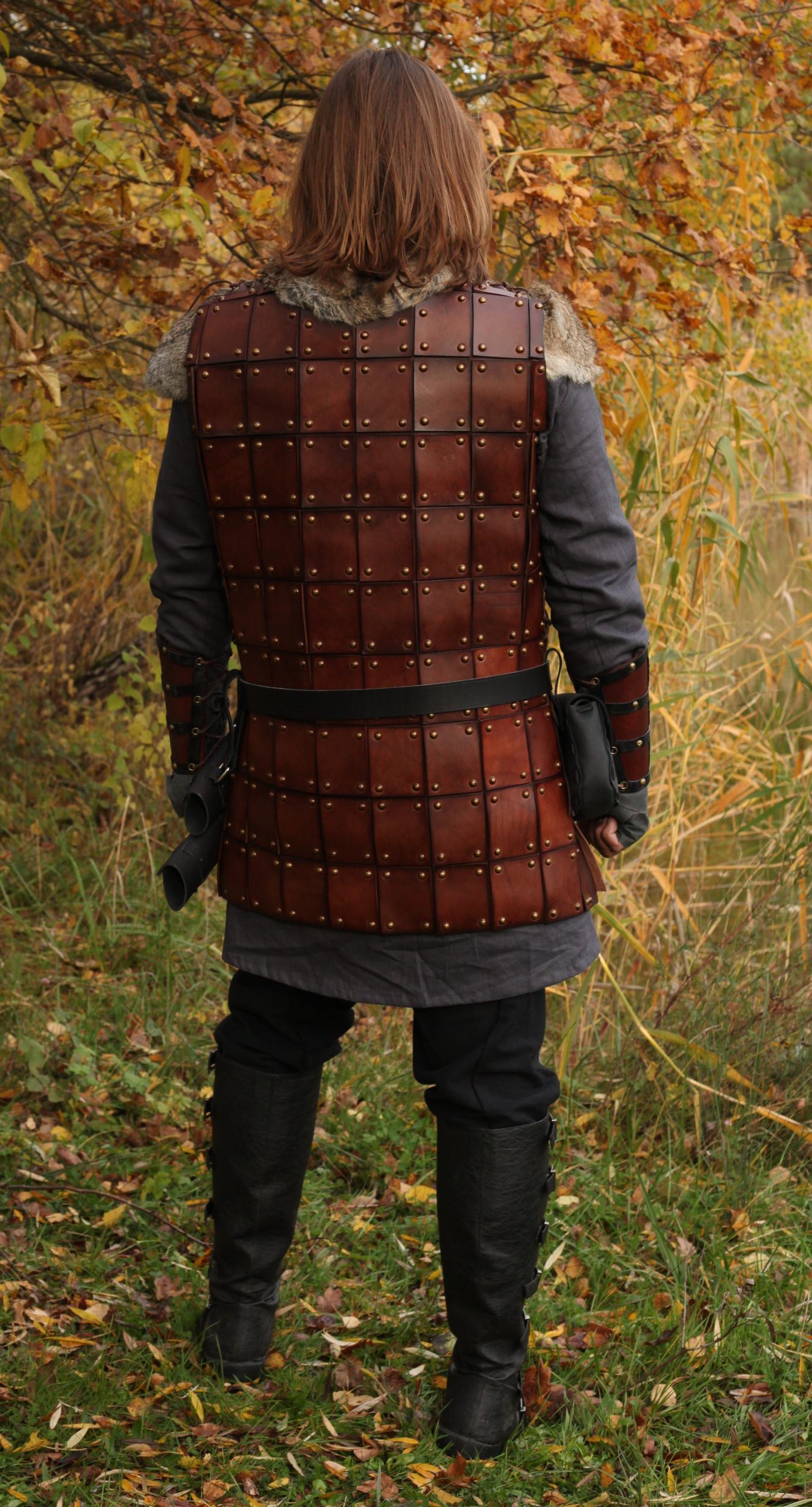 Lederweste mit Lederplatten