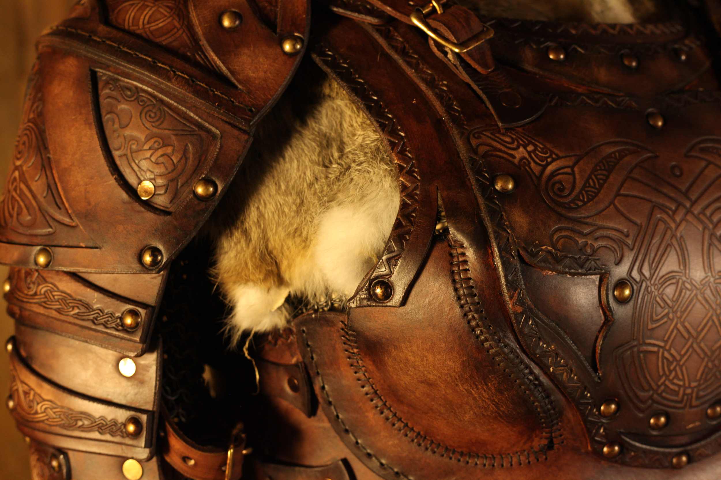 LARP Lederrüstung Komplettset Clanführerin