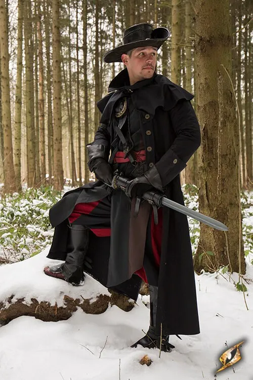 Hexenjägermantel Hellsing, schwarz