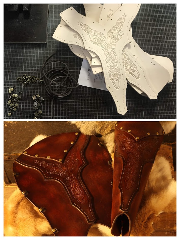 LARP Beinschienen Draco DIY Handnaht Bausatz