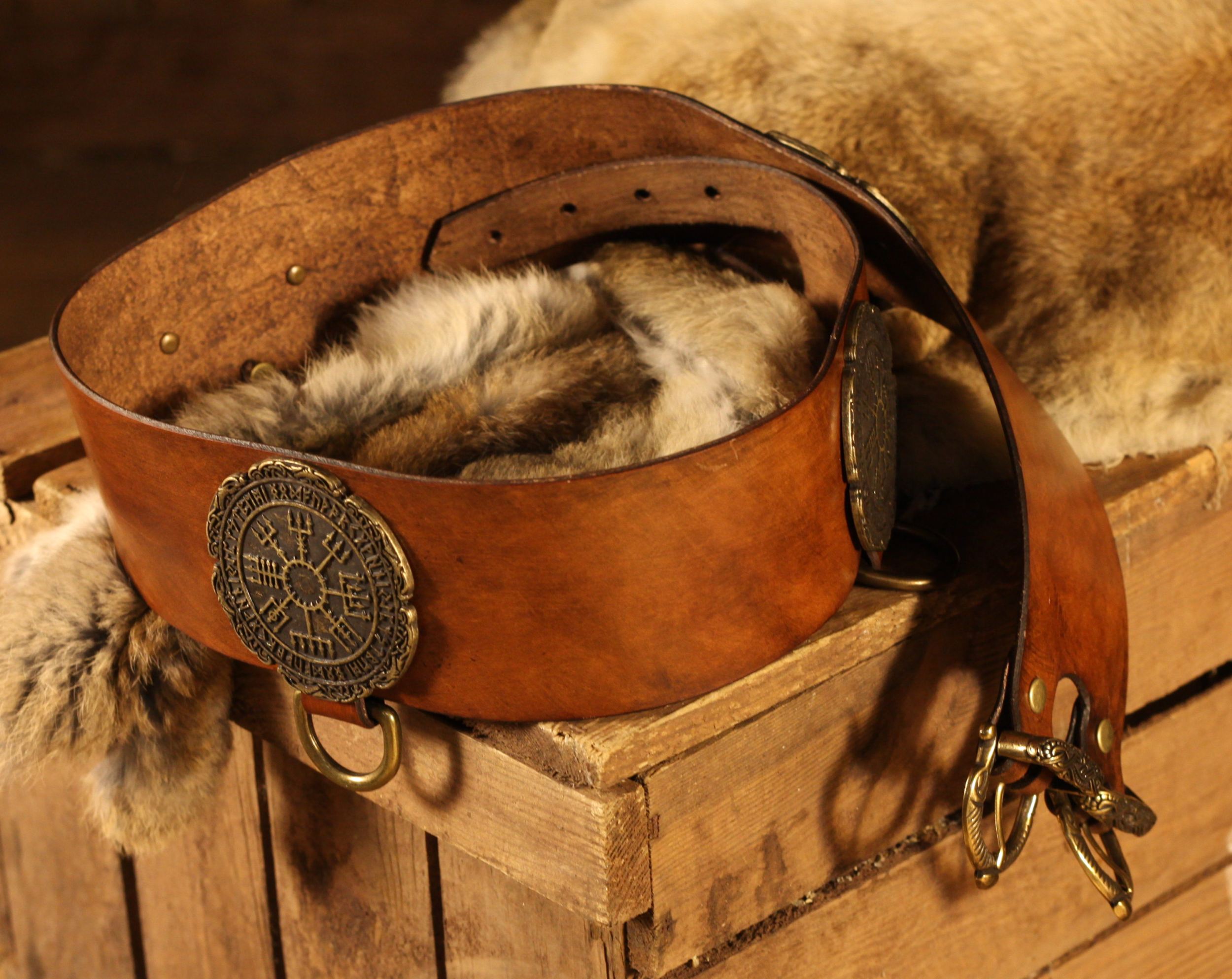 Wikingerbreitgürtel 7cm Vegvísir