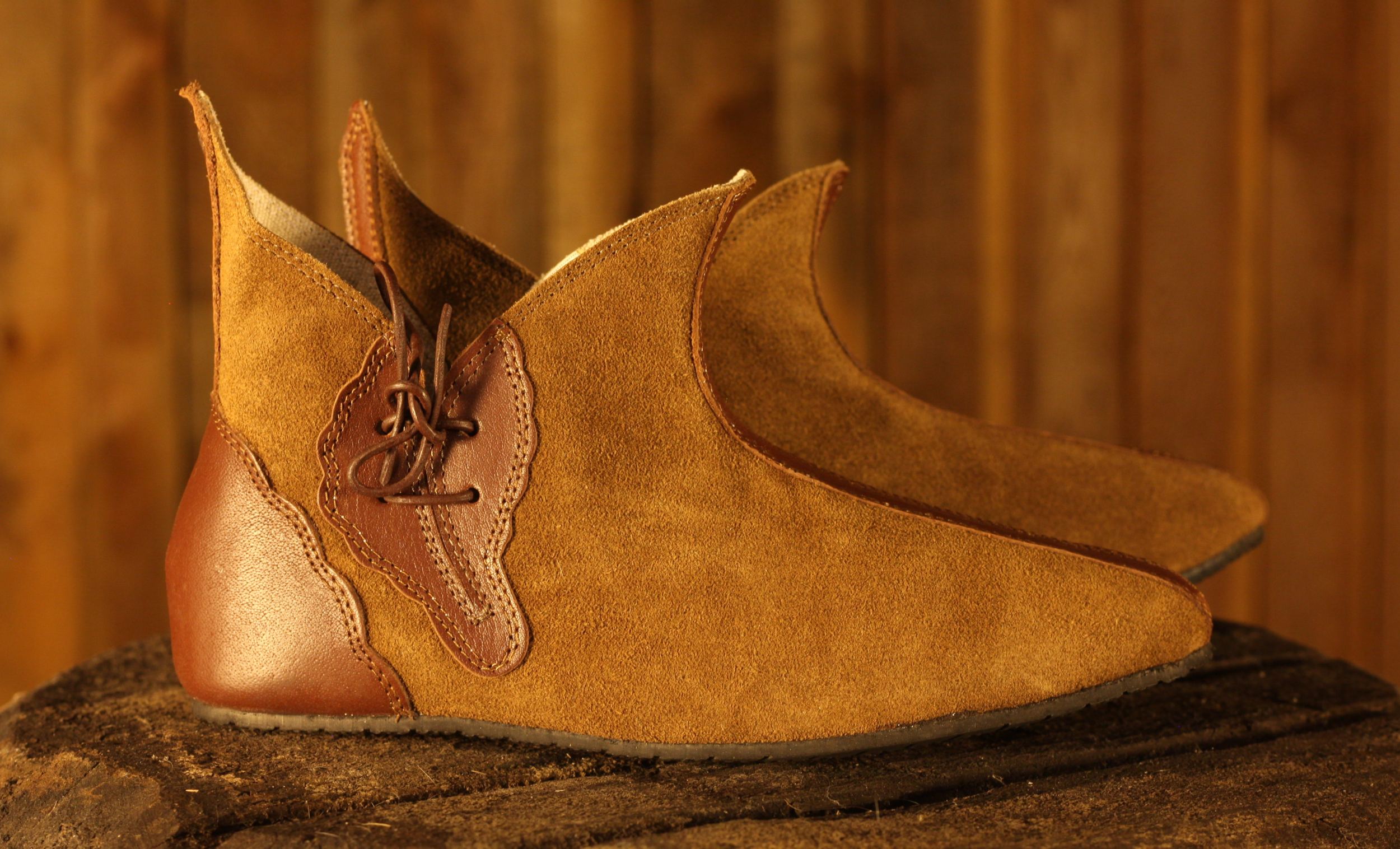 Mittelalterschuh Halbstiefel, braun