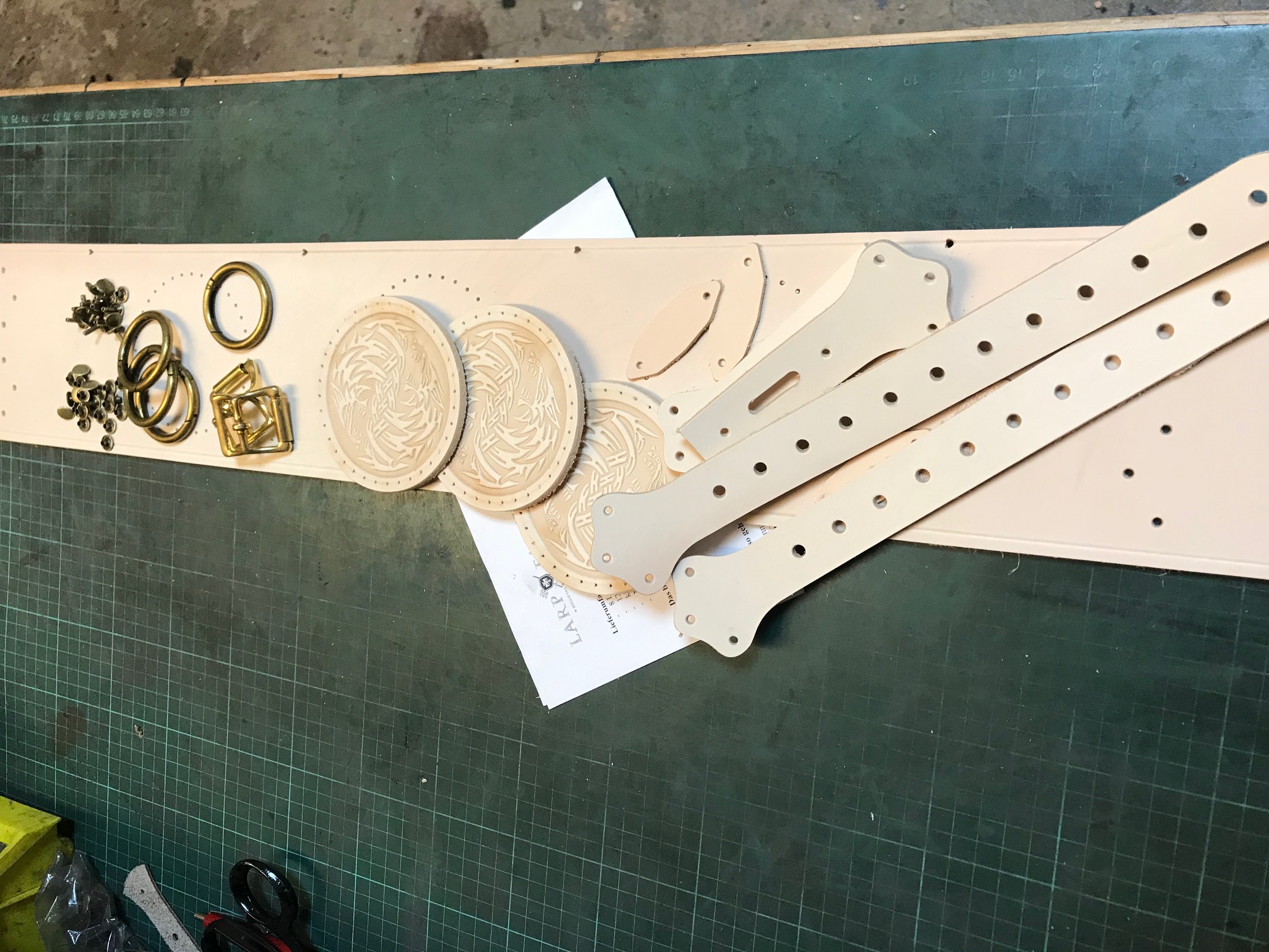 Bausatz für Breitgürtel 12,5cm mit Ringen