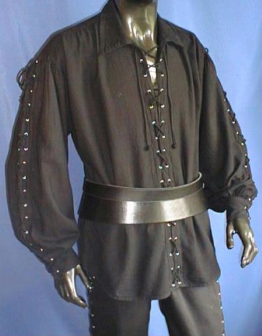 Piratenhemd, geschnürt