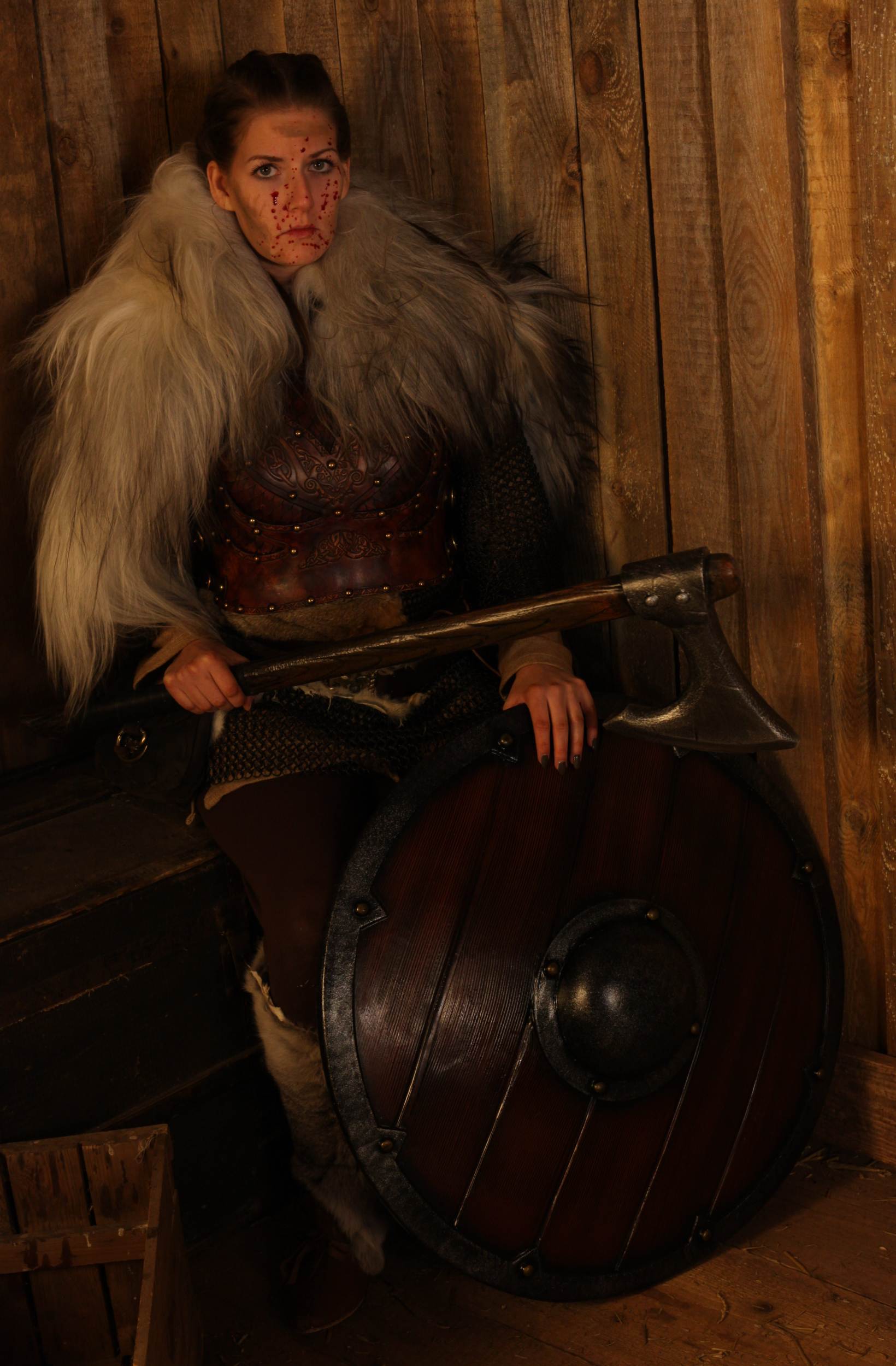 LARP Fellüberwurf grau