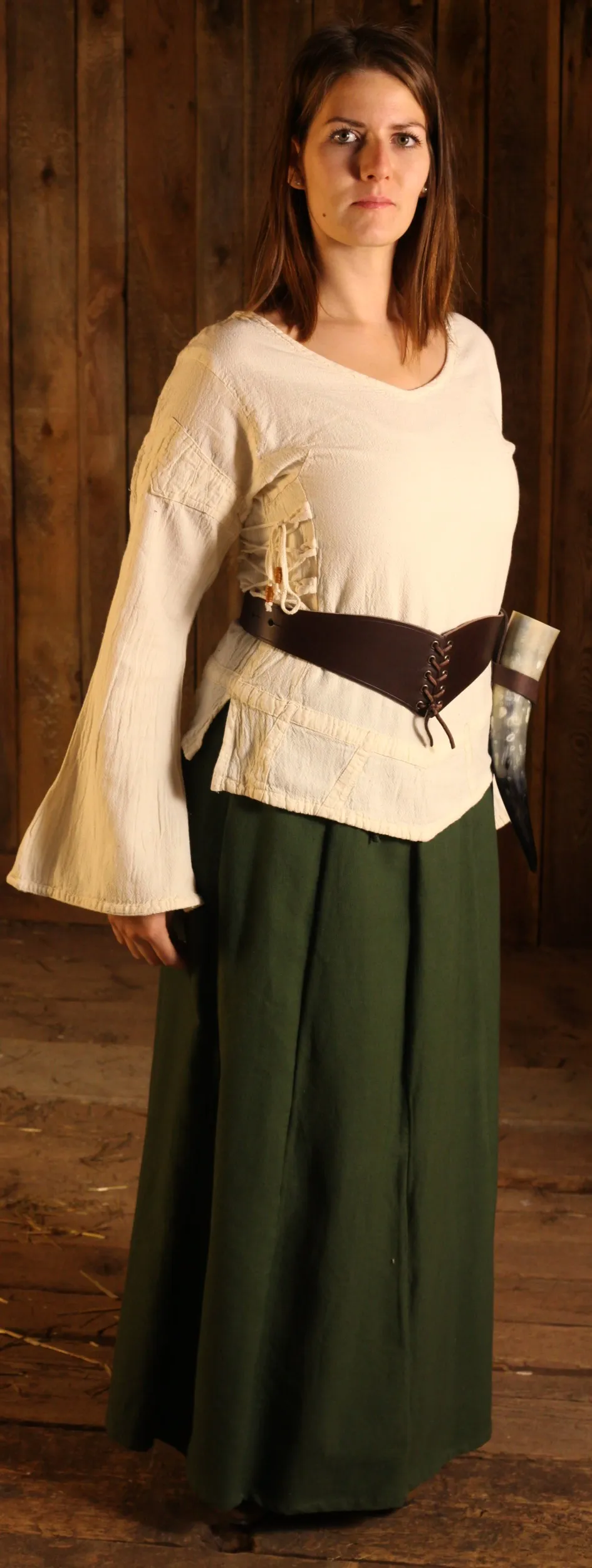 Mittelalterbluse, uni,  Baumwolle
